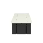NOEN Kaseta meblowa wpuszczana w blat ze zintegrowaną ramką PCV na gniazda modułowe 3 x 45x45mm lub 6 x 22,5x45mm, przewód 1,5m, białe