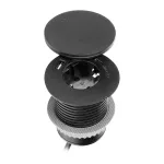 Gniazdo meblowe Ø6cm z rotacyjną pokrywą, ładowarką indukcyjną, ładowarką USB i przewodem 1,5m, 1x2P+Z (Schuko), Qi 1.2.4 max. 10W, 2xUSB (typ A i typ C, 2,4A), czarne