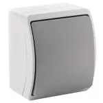 Łącznik jednobiegunowy n/t AQUATIC IP44 szary-grafit, 10 szt.