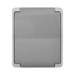 Gniazdo pojedyncze 2P+Z Schuko AQUATIC IP44 szary-grafit