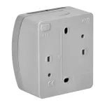 Gniazdo pojedyncze 2P+Z Schuko AQUATIC IP44 szary-grafit