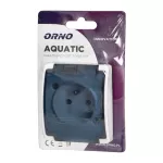 Gniazdo pojedyncze 2P+Z AQUATIC IP44 biały dymiony