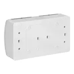 Gniazdo podwójne 2x2P+Z Schuko AQUATIC IP44 biały dymiony