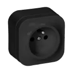 Gniazdo pojedyncze n/t ToDo 2P+Z IP20, 16A, 230V AC, czarny, 10 szt.