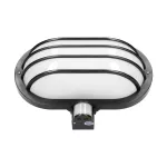 SOLANO, oprawa ogrodowa z czujnikiem ruchu 180st, 1x60W, E27, IP44, plastik, czarna