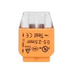 Złączka instalacyjna wciskana 2-przewodowa; na drut 0,75-2,5mm2; IEC 300V/24A; 10 szt.