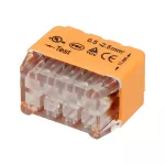 Złączka instalacyjna wciskana 8-przewodowa; dwurzędowa; na drut 0,75-2,5mm2; IEC 300V/24A; 10 szt.