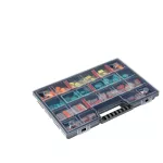 Zestaw złączek instalacyjnych HOUSE PREMIUM, 151 sztuk. Wciskane: 25x 2-przew. 25x 3-przew. 20x 4-przew. 15x 5-przew. 10x 6-przew. 8x 8-przew. Zaciskowe: 20x 2-przew. 20x 3-przew. 8x 5-przew.