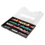 Zestaw złączek instalacyjnych HOUSE PREMIUM, 151 sztuk. Wciskane: 25x 2-przew. 25x 3-przew. 20x 4-przew. 15x 5-przew. 10x 6-przew. 8x 8-przew. Zaciskowe: 20x 2-przew. 20x 3-przew. 8x 5-przew.