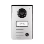 NAOS RFID, zestaw wideodomofonowy jednorodzinny, 2-żyłowy, kolor, LCD 4,3", kaseta wideo z czytnikiem RFID 125kHz, czarny