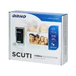 SCUTI, zestaw wideodomofonowy, jednorodzinny, 5-żyłowy, kolor, LCD 7", interkom, kaseta wideo natynkowa z szyfratorem, biały