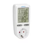 Watomierz, kalkulator energii z wyświetlaczem LCD, wersja Schuko, czarny