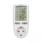 Watomierz, kalkulator energii z wyświetlaczem LCD, wersja Schuko, czarny