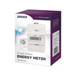 1-fazowy wskaźnik zużycia energii elektrycznej, 80A, 5 modułÓW, DIN TH-35mm