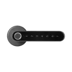 Klamka szyfrowa z klawiaturą dotykową. Otwierana na PIN, z czytnikiem linii papilarnych oraz telefonem z Bluetooth 4.0. Kolor Czarny