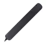Listwa przeciwprzepięciowa, 5 gniazd 2P+Z, kabel 3x1,0mm2, długość 1,5m, z wyłącznikiem podświetlanym dwutorowym. 10A/230 VAC, Ochronnik przeciwprzepięciowy, Ładowarka 2xUSB 2,1A. Płaska wtyczka