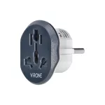 Adapter podróżny - Go to Europe, 230V/13A, uniwersalne gniazdo, wtyczka Uni-Schuko, szary