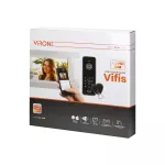 Zestaw wideodomofonowy, bezsłuchawkowy, monitor 7" LCD, menu OSD, WI-FI + APP na telefon, z gniazdem na kartę pamięci TF, z kamerą Full HD 1080p, szyfratorem i czytnikiem kart i breloków zbliżeniowych 13,56MHz, zasilacz wtyczkowy, biały, VIFIS Full HD
