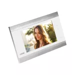 Zestaw wideodomofonowy, bezsłuchawkowy, monitor 7" LCD, menu OSD, WI-FI + APP na telefon, z gniazdem na kartę pamięci TF, z kamerą Full HD 1080p, szyfratorem i czytnikiem kart i breloków zbliżeniowych 13,56MHz, zasilacz wtyczkowy, biały, VIFIS Full HD