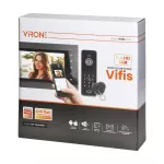 VIFIS Full HD zestaw wideodomofonowy bezsłuchawkowy z kamerą Full HD, szyfratorem, czytnikiem zbliżeniowym i sterowaniem z aplikacji, zasilacz na szynę DIN, czarny