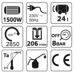 Kompresor olejowy 24l, 230V