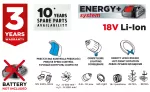 Wiertarko-wkrętarka akumulatorowa Energy+ 18V, Li-Ion, uchwyt samozaciskowy 10 mm, bez akumulatora