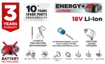 Młotowiertarka akumulatorowa SDS+ Energy+ 18V, Li-Ion/0.8J, bez akumulatora