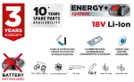 Wyrzynarka akumulatorowa Energy+ 18V, Li-Ion, bez akumulatora
