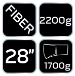 Siekiera rozłupująca 2200 g, obuch 1700 g, 28"