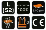 Bluza robocza ostrzegawcza,  żółta, rozmiar L