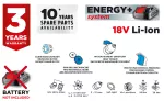 Wiertarko-wkrętarka akumulatorowa bezszczotkowa Energy+ 18V, Li-Ion, 13 mm, bez akumulatora