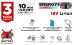 Klucz udarowy akumulatorowy Energy+ 18V, Li-Ion, bez akumulatora