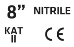 Rękawice robocze, poliester pokryty nitrylem, rozmiar 8"