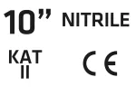 Rękawice robocze, poliester pokryty nitrylem, rozmiar 10"