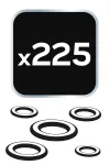 O-ringi NBR, 225 sztuk