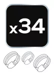 Opaski ślimakowe, 34 sztuki