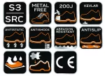 Trzewiki robocze damskie, S3 SRC, skórzane, metal free, rozmiar 41, CE