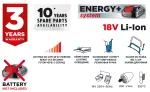 Opalarka akumulatorowa Energy+ 18V, Li-Ion, zakres temperatur 550oC, bez akumulatora