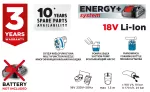 Myjka ogrodowa akumulatorowa Energy+ 18V Li-lon, max. ciśń. 24 bar, bez akumulatora