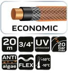 Wąż ogrodowy 3/4" x 20 m, 4-warstwowy NEO ECONOMIC