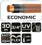 Wąż ogrodowy 3/4" x 30 m, 4-warstwowy NEO ECONOMIC
