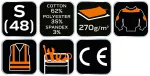 Bluza robocza PREMIUM, 62% bawełna, 35% poliester, 3% elastan, rozmiar S