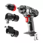 Wiertarko-wkrętarka akumulatorowa Energy+ 18V, zdejmowany uchwyt 10 mm, plus adapter kątowy i adapte