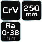 Szczypce do rur 250 mm, zakres 0-38 mm