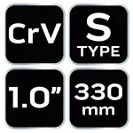 Klucz do rur typ "S", 1,0", 330 mm
