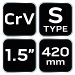 Klucz do rur typ "S", 1.5", 420 mm