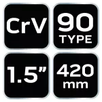 Klucz do rur typ "90", 1.5", 420 mm