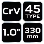 Klucz do rur typ "45", 1.0", 330 mm 02-426