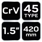 Klucz do rur typ "45", 1.5", 420 mm