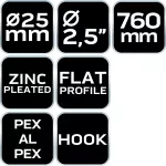 Sprężyna do gięcia rur PEX 25 x 760 mm